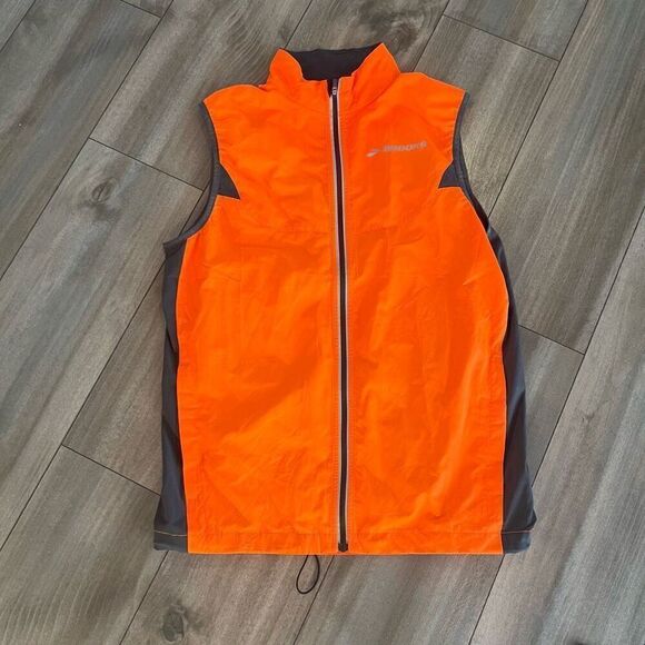 Brooks Orange Athletic Running Vest Men Small - Picture 1 of 6